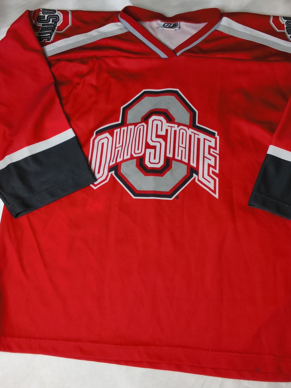 OGIO Red Ohio State Hockey Jersey with Gray and White Accents